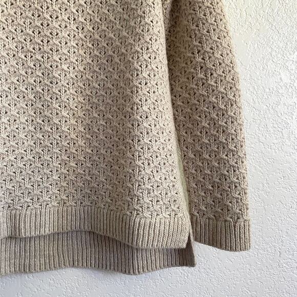 Banana Republic Star-Stitch Knit Crew Pullover Sweater‎ Merino Wool Alpaca Blend - Picture 5 of 12